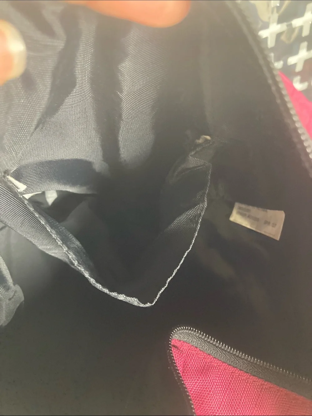 Eddie Bauer Maroon Sling Backpack with Black Mesh Pocket
